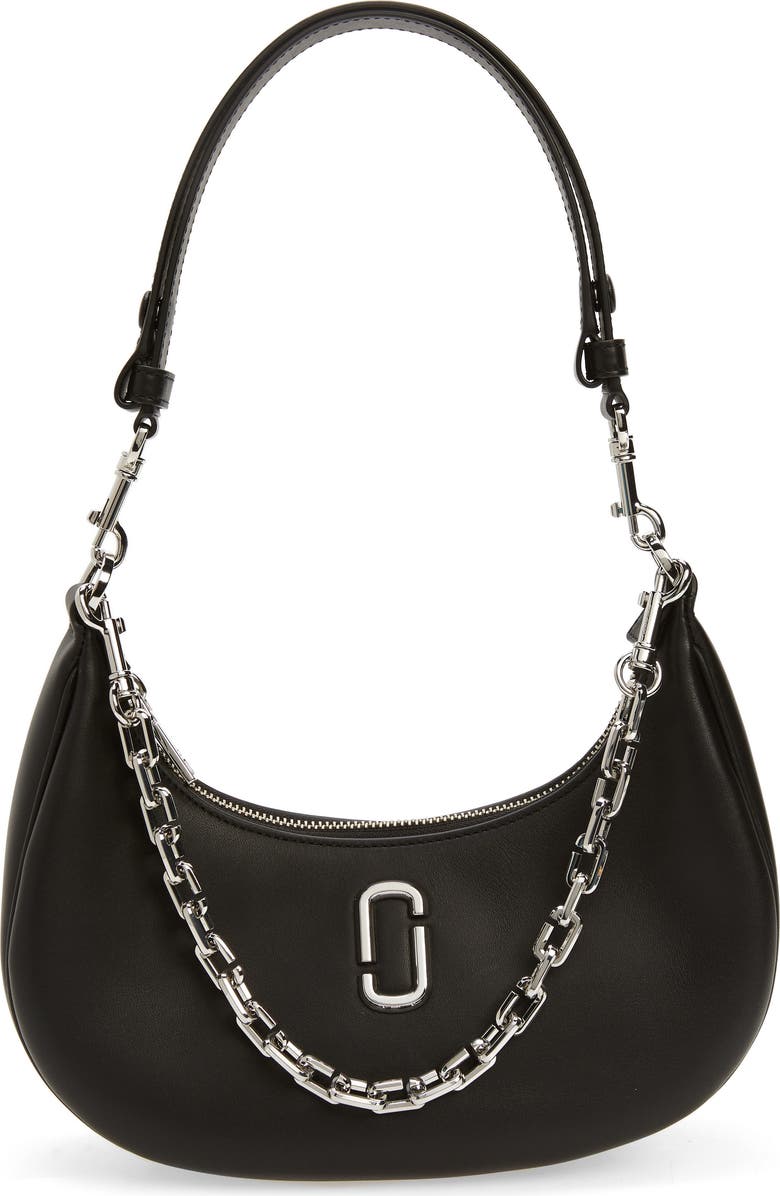 Marc Jacobs The J Marc Curve Leather Shoulder Bag, Main, color,