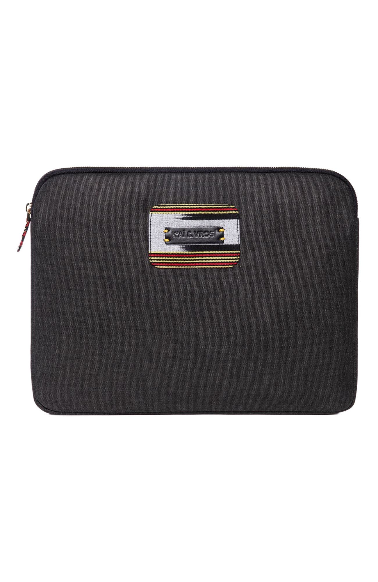 K
ai 
Vrosi Zipped Canvas Laptop Case - for 13", 14", Main, color, Black