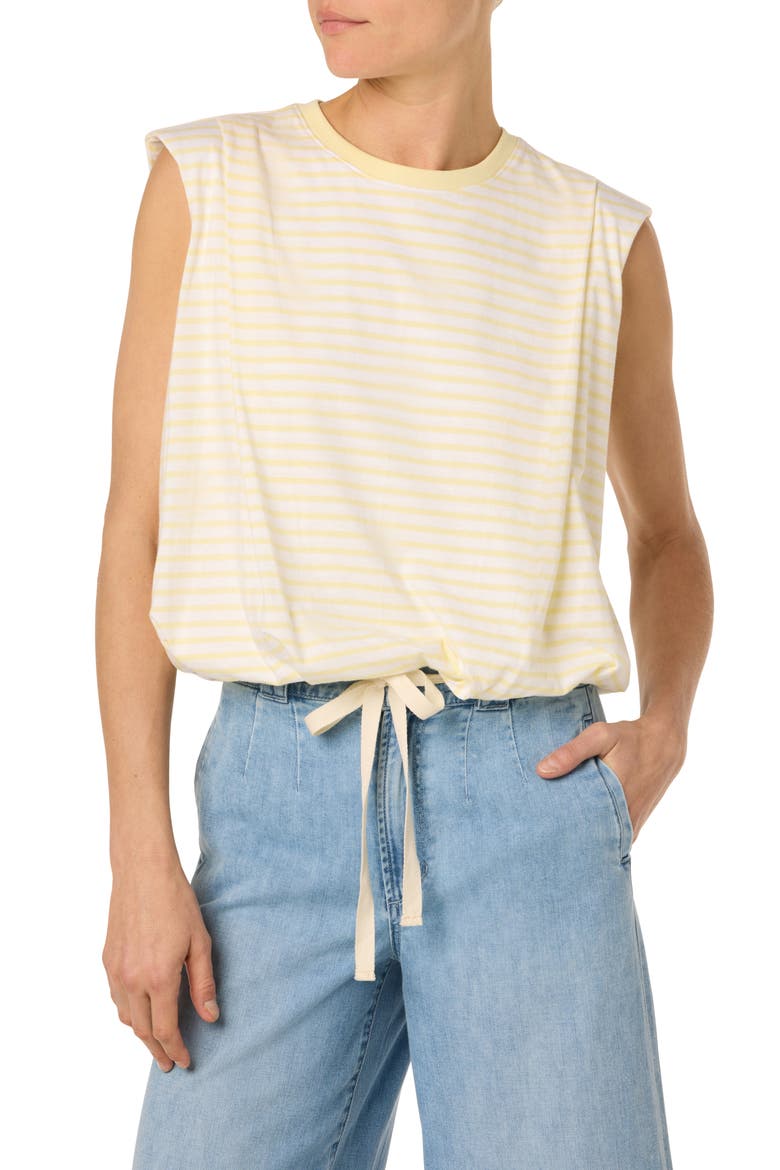 Sleeveless Knit Tank, Main, color, ANISE/WHITE STRIPE