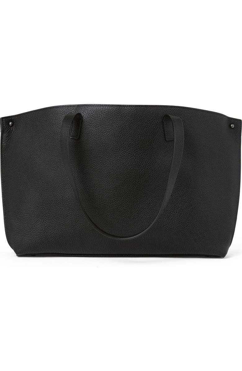 Akris Small AI Leather Tote, Alternate, color, Black