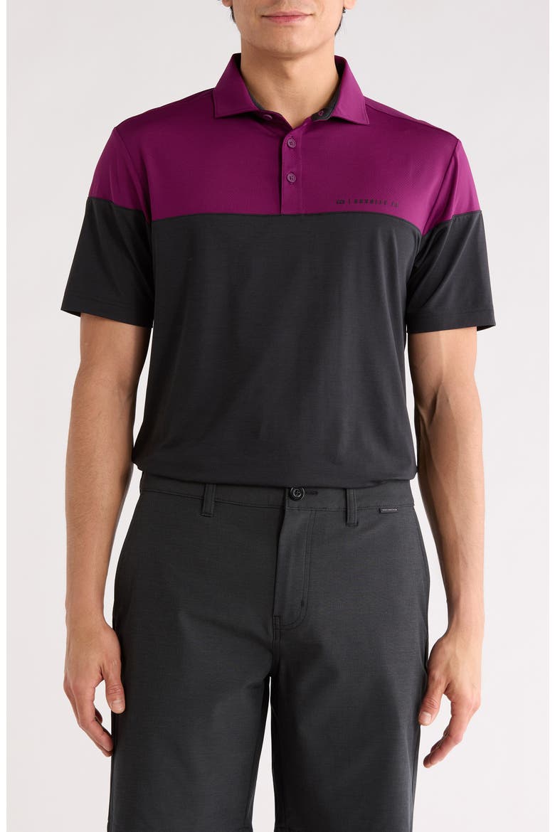 Pushback Knit Polo, Main, color, BLACK