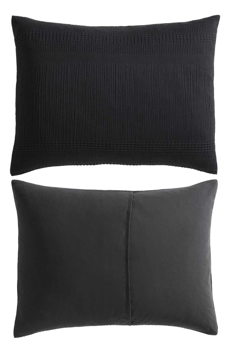 Kenneth Cole Reversible Variegated Waffle 14-Piece Comforter Set, Alternate, color, Black