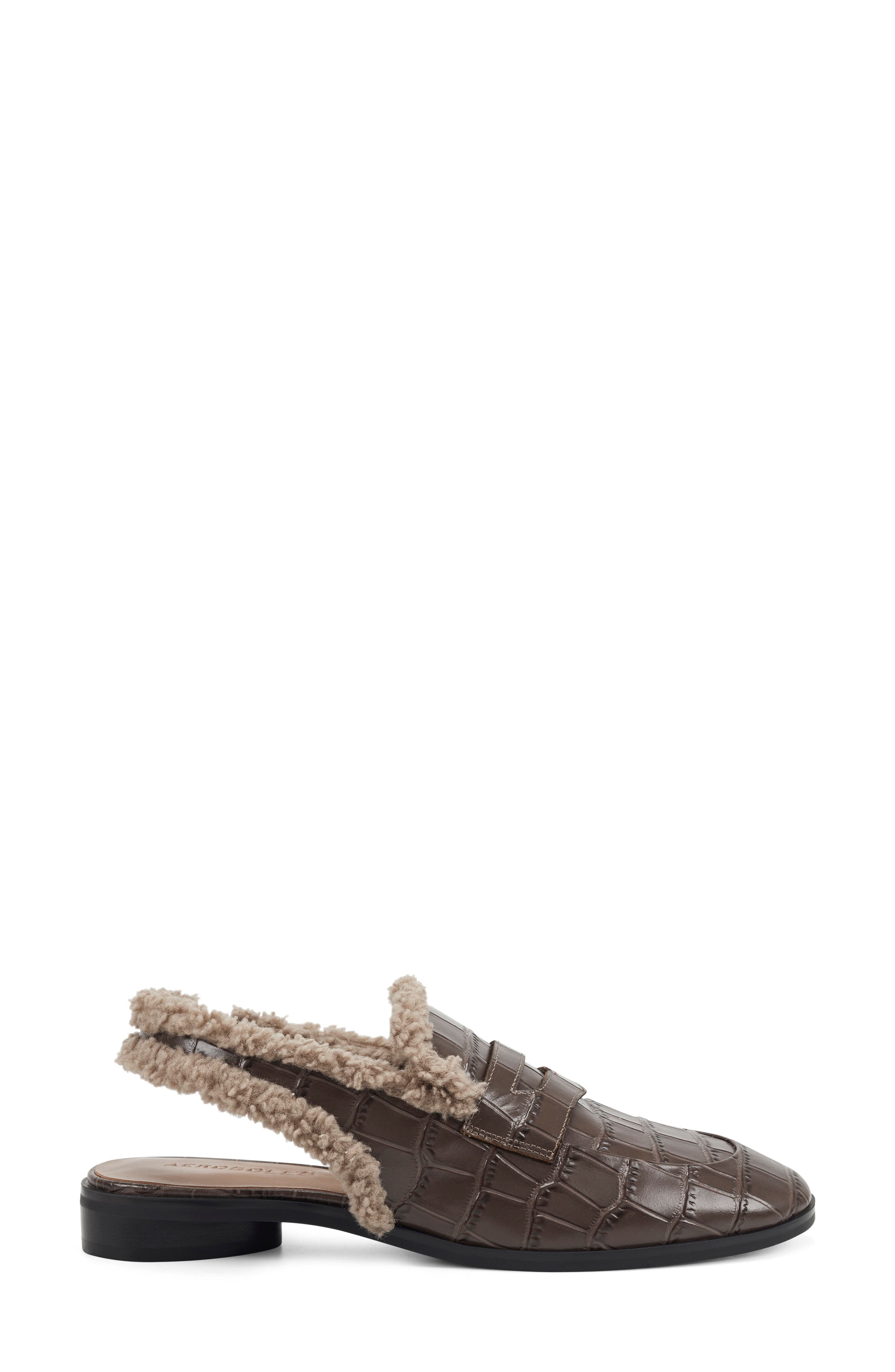 Aerosoles Gabrielle Faux Shearling Slingback Loafer, Alternate, color, 