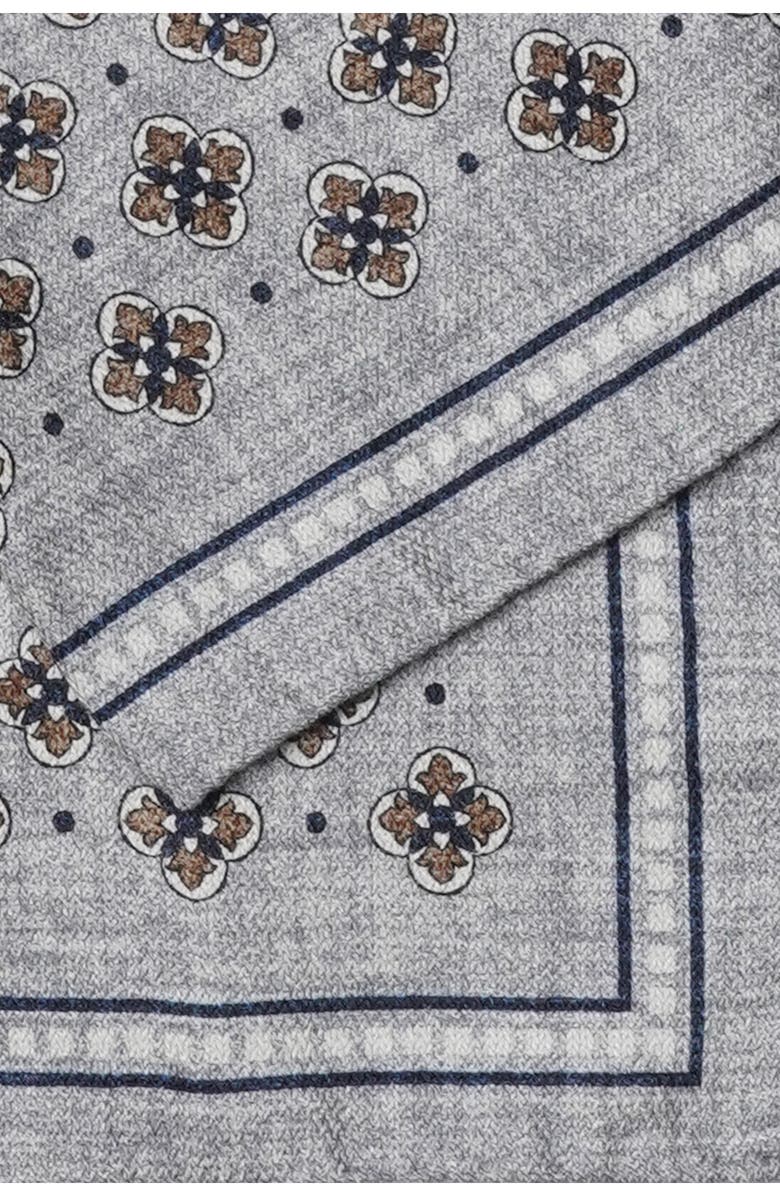 Jack Victor Anwoth Reversible Silk Pocket Square, Alternate, color, Grey