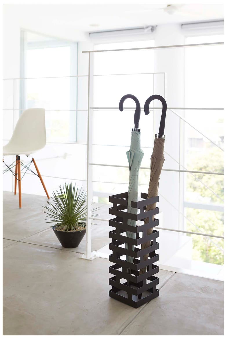 Square Umbrella Stand, Alternate, color, BLACK