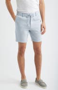 BOSS Kane Flat Front Linen Blend Drawstring Shorts