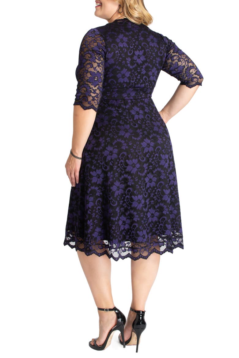 Mon Cheri Lace Cocktail Dress, Alternate, color, VIOLET NOIR