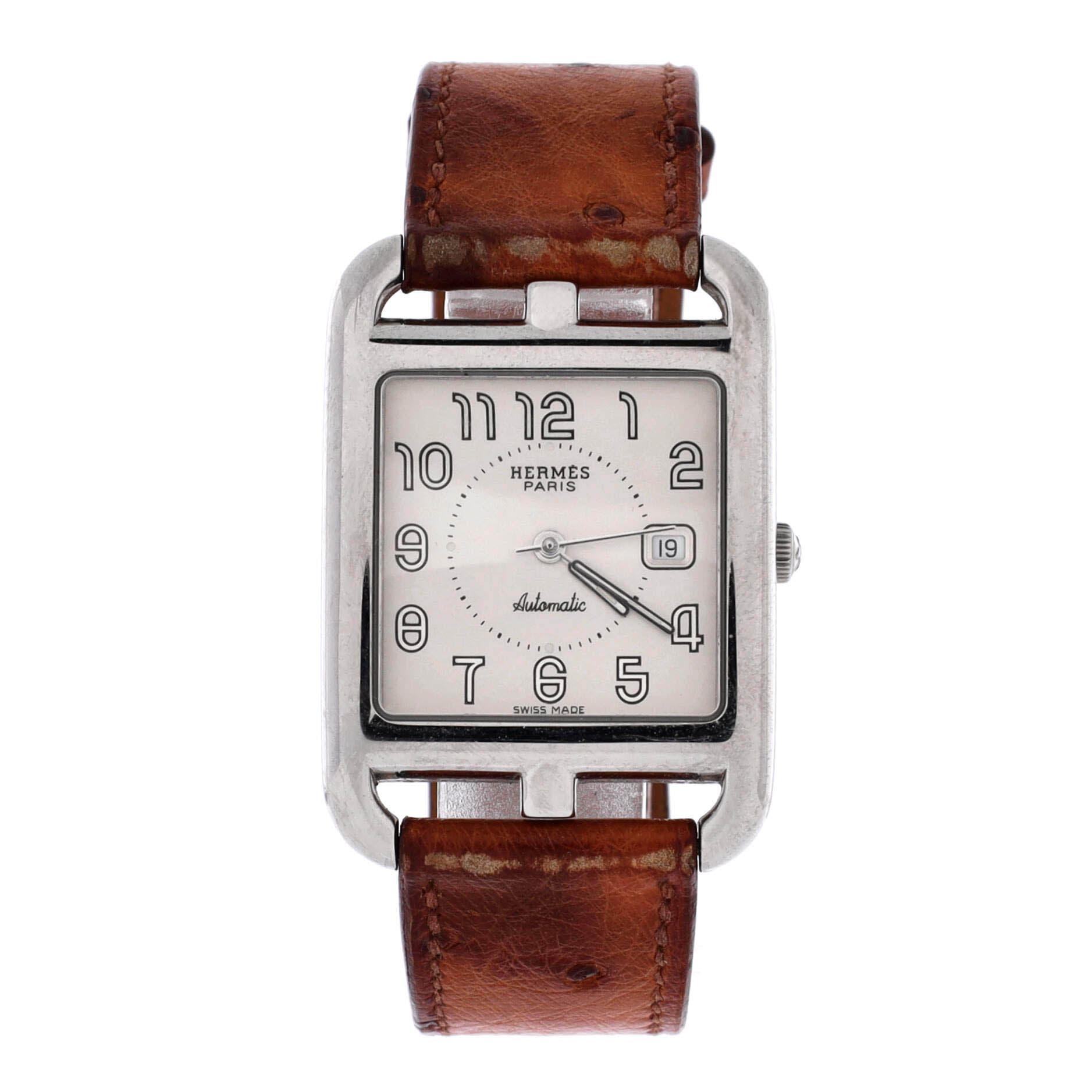Cape Cod Automatic Watch Stainless Steel and Ostrich 29, Main, color, Metallic Silver