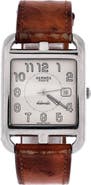Pre-Owned Hermes Cape Cod Automatic Watch Stainless Steel and Ostrich 29