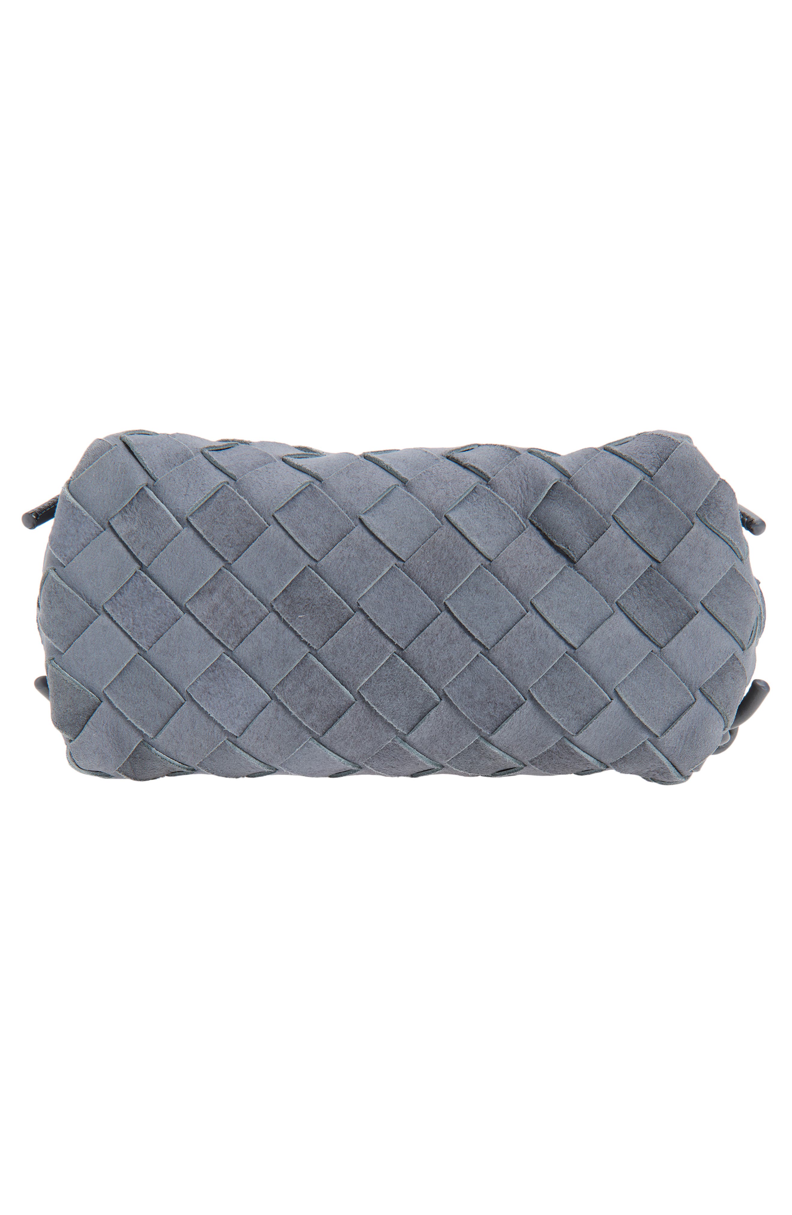 Bottega Veneta Concert Intrecciato Suede Crossbody Bag, Alternate, color, Cloudy Indigo