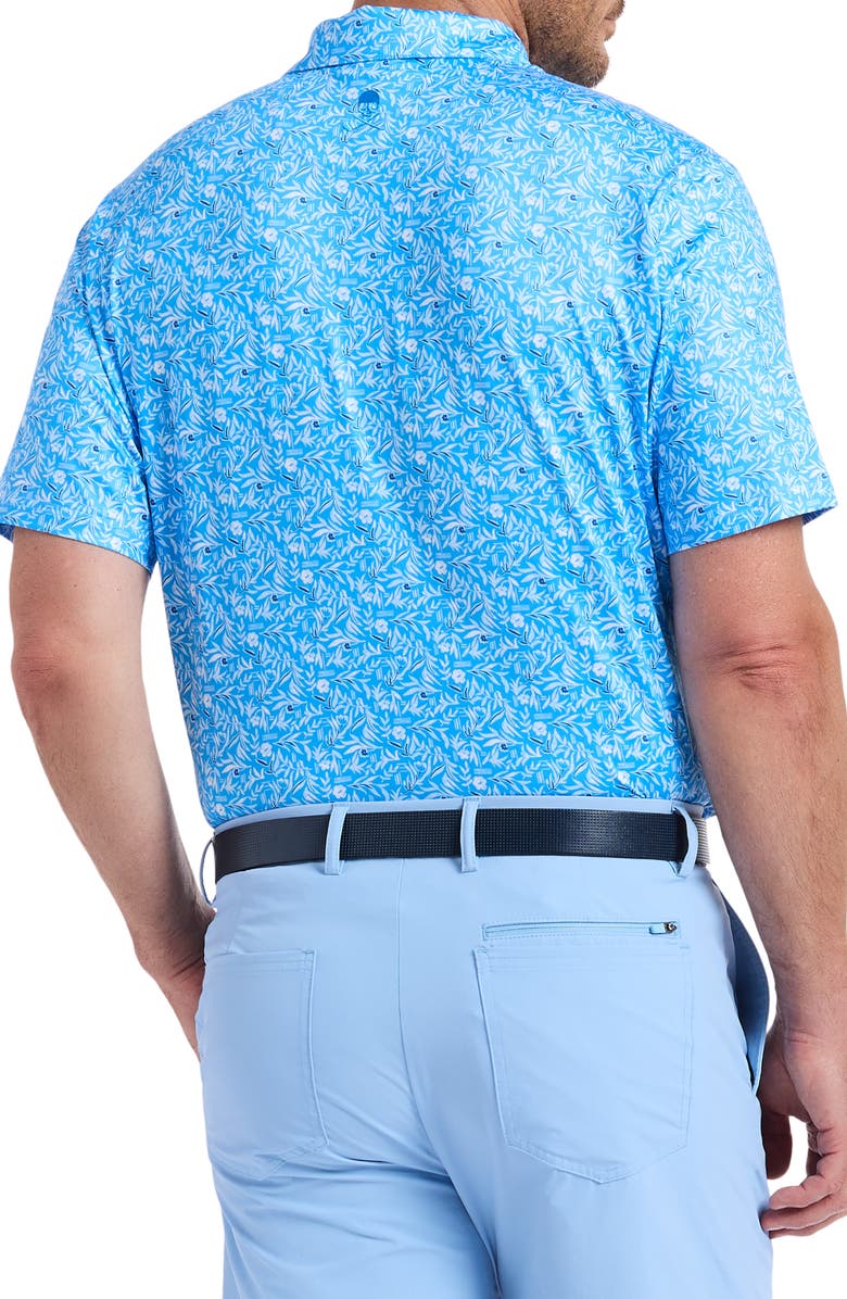 Robert Graham Ebford Performance Golf Polo, Alternate, color, Blue
