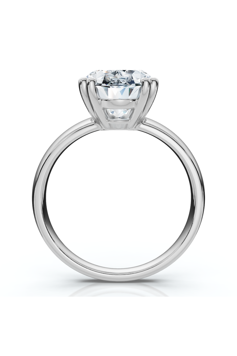 Certified 4Ct Oval Cut Diamond Solitaire Engagement Ring Lab Grown, Alternate, color, 14k White Gold