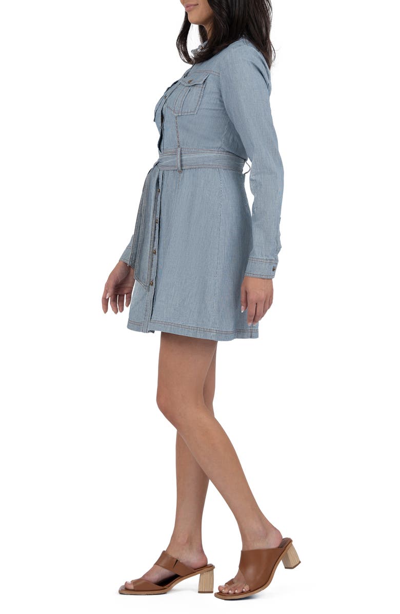 KUT from the Kloth Astrid Stripe Long Sleeve Shirtdress, Alternate, color, 