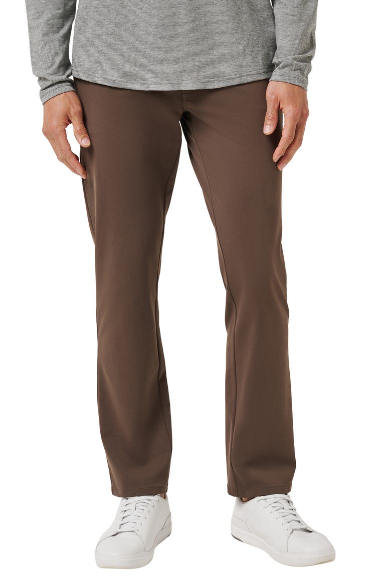 Legacy Stretchknit Flat Front Chinos, Main, color, CHOCOLATE BROWN