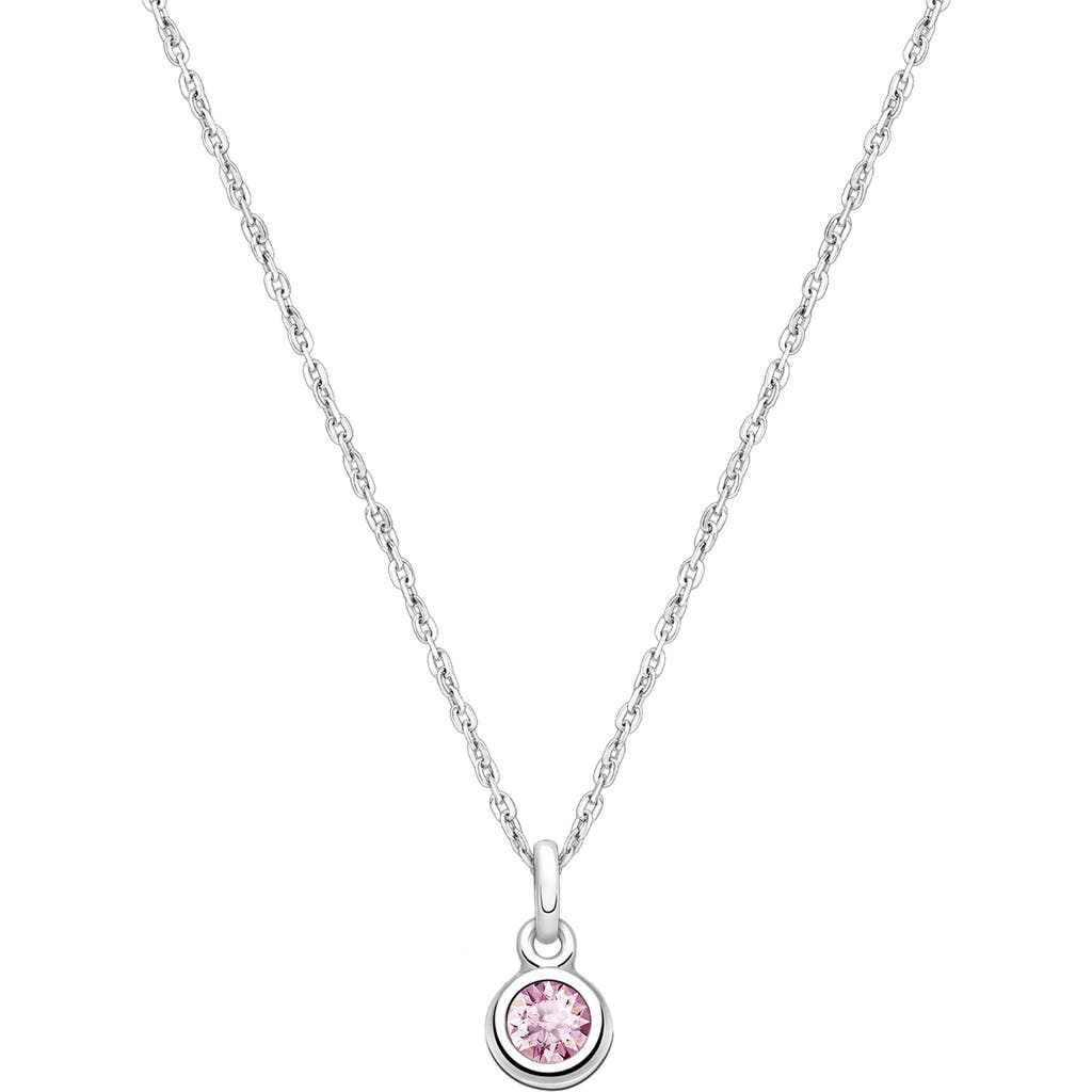 Tiny Blessings Sterling Silver Tb® Birthstone 12-14" Necklace In Metallic
