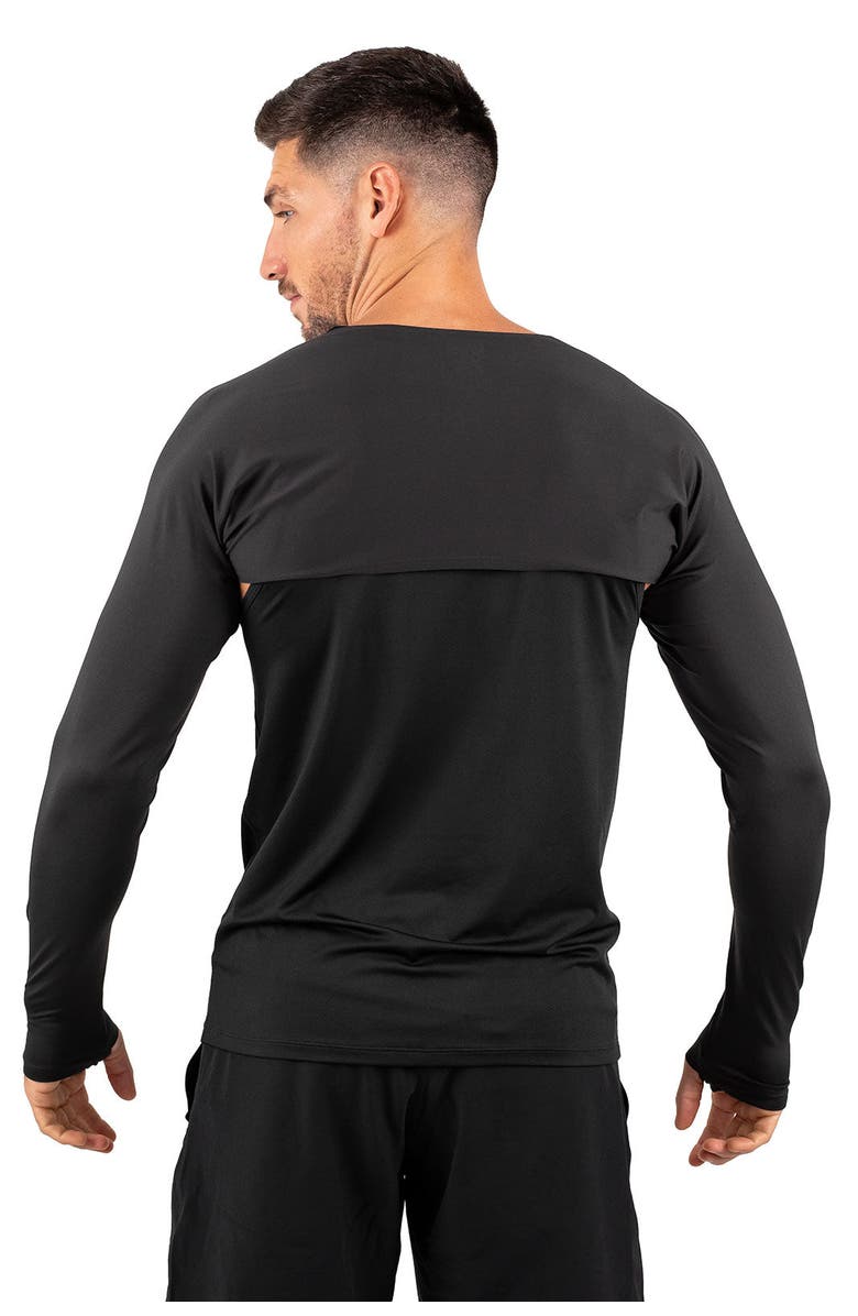Coolibar Men's UV Shoulder Sleeves - UPF 50+ Sun Protection - Larix, Alternate, color, Black