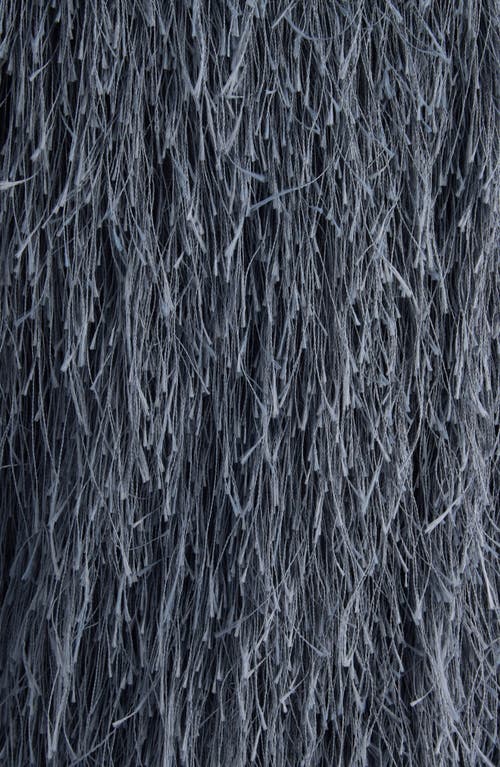 Dries Van Noten Rivla Eyelash Fringe Wrap Coat In Gray