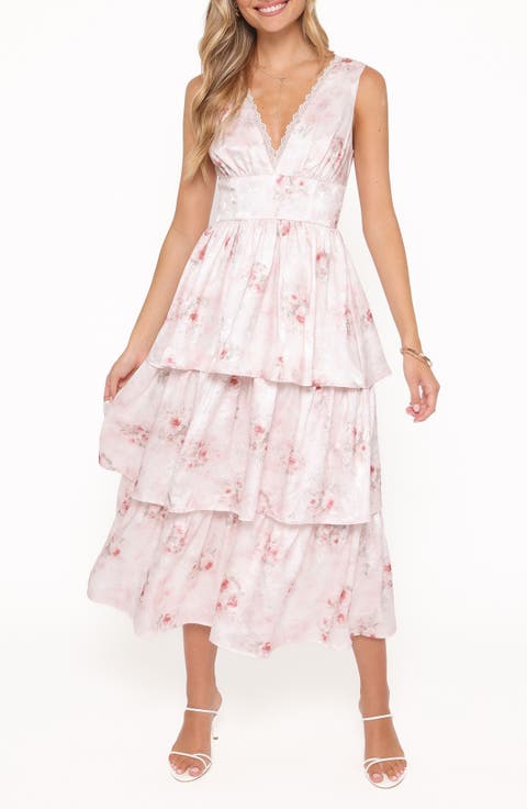 Natasha Sleeveless Tiered Ruffle Maxi Dress