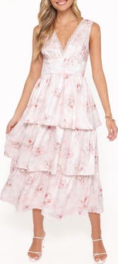 Petal & Pup Natasha Sleeveless Tiered Ruffle Maxi Dress
