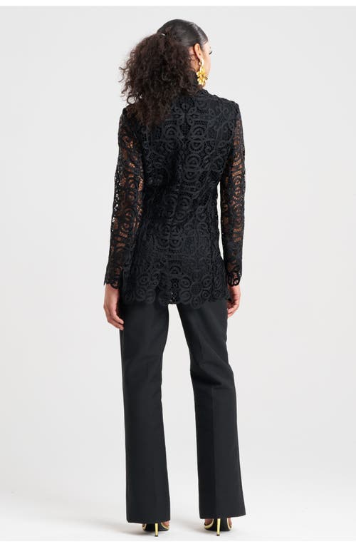 Natori Raffia Lace Blazer In Black