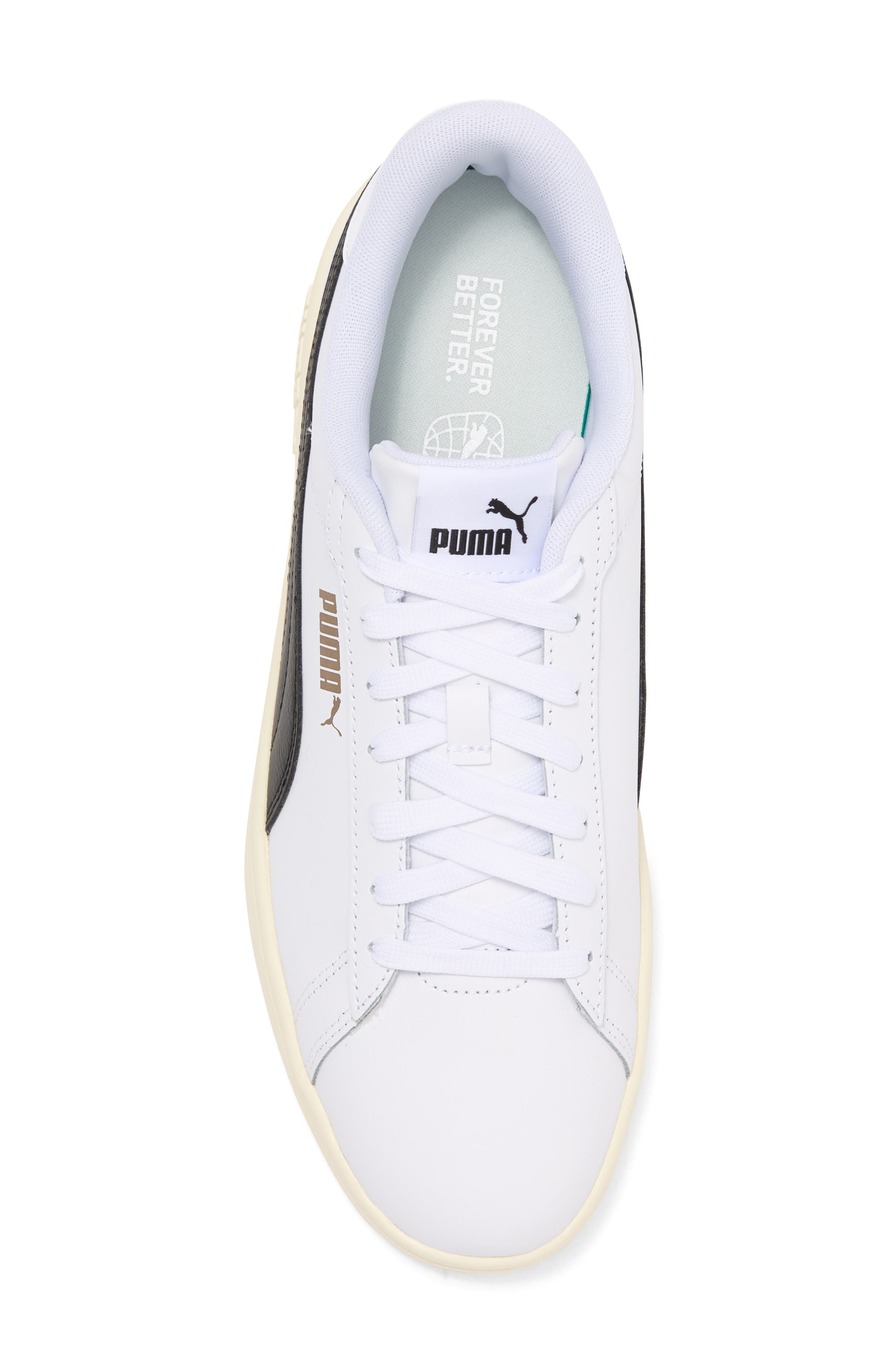PUMA Smash 3.0 Low Top Sneaker, Alternate, color, Puma White-Black-Gold-Ivory