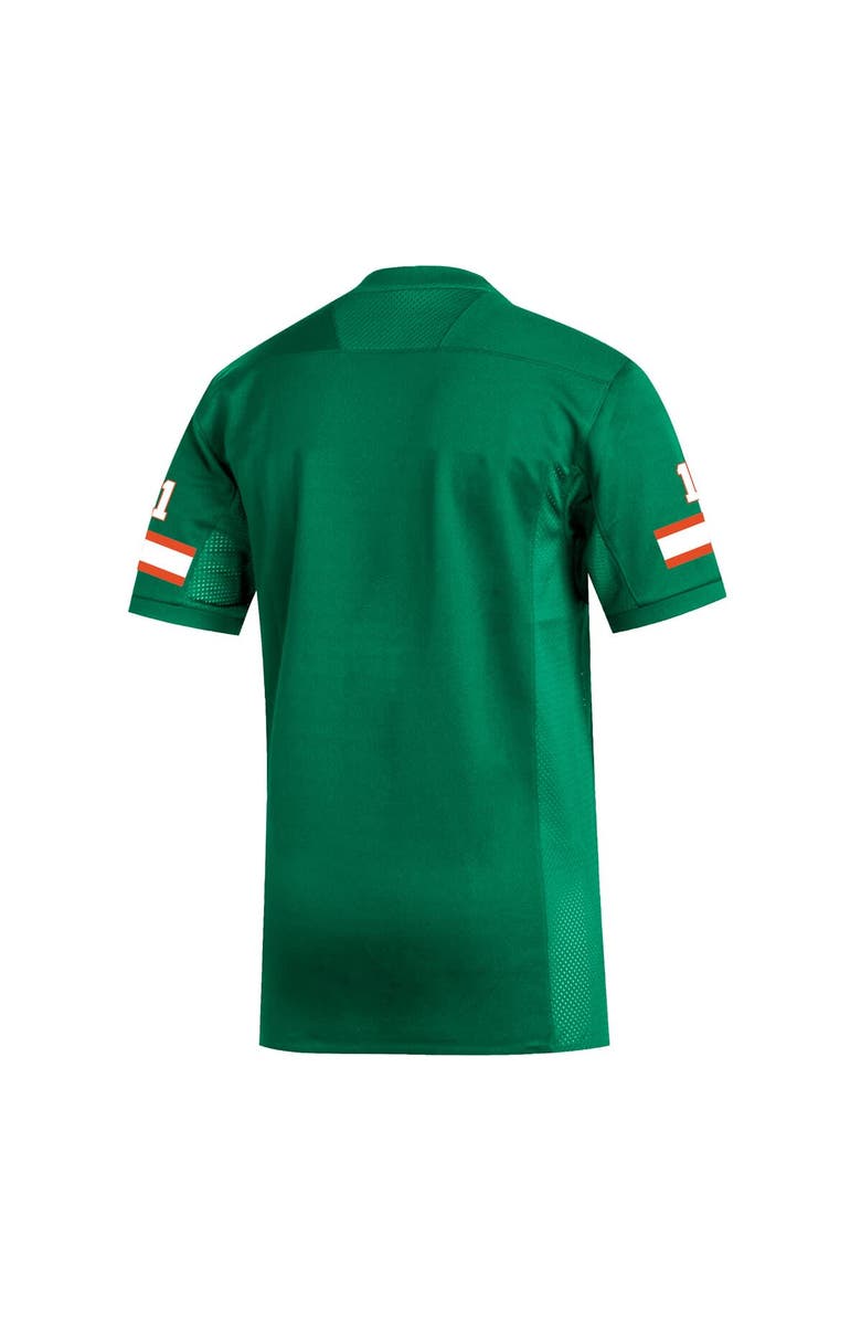adidas Men's adidas #1 Green Miami Hurricanes Replica Football Jersey, Alternate, color, Green