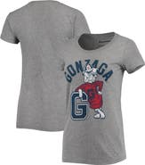 HOMEFIELD Women's Homefield Heathered Gray Gonzaga Bulldogs Vintage Mascot Tri-Blend T-Shirt