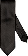 Eton Black Herringbone Silk Tie