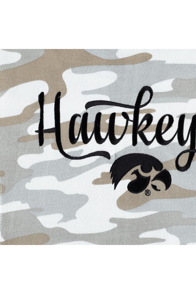 Women's Pressbox Camo Iowa Hawkeyes San Pablo Pullover Hoodie, Alternate, color, Camo