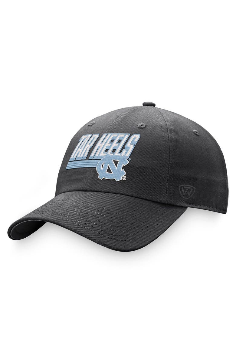TOP OF THE WORLD Men's Top of the World Charcoal North Carolina Tar Heels Slice Adjustable Hat, Main, color, Charcoal