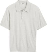 Madewell Heathered Three-Button Polo Sweater