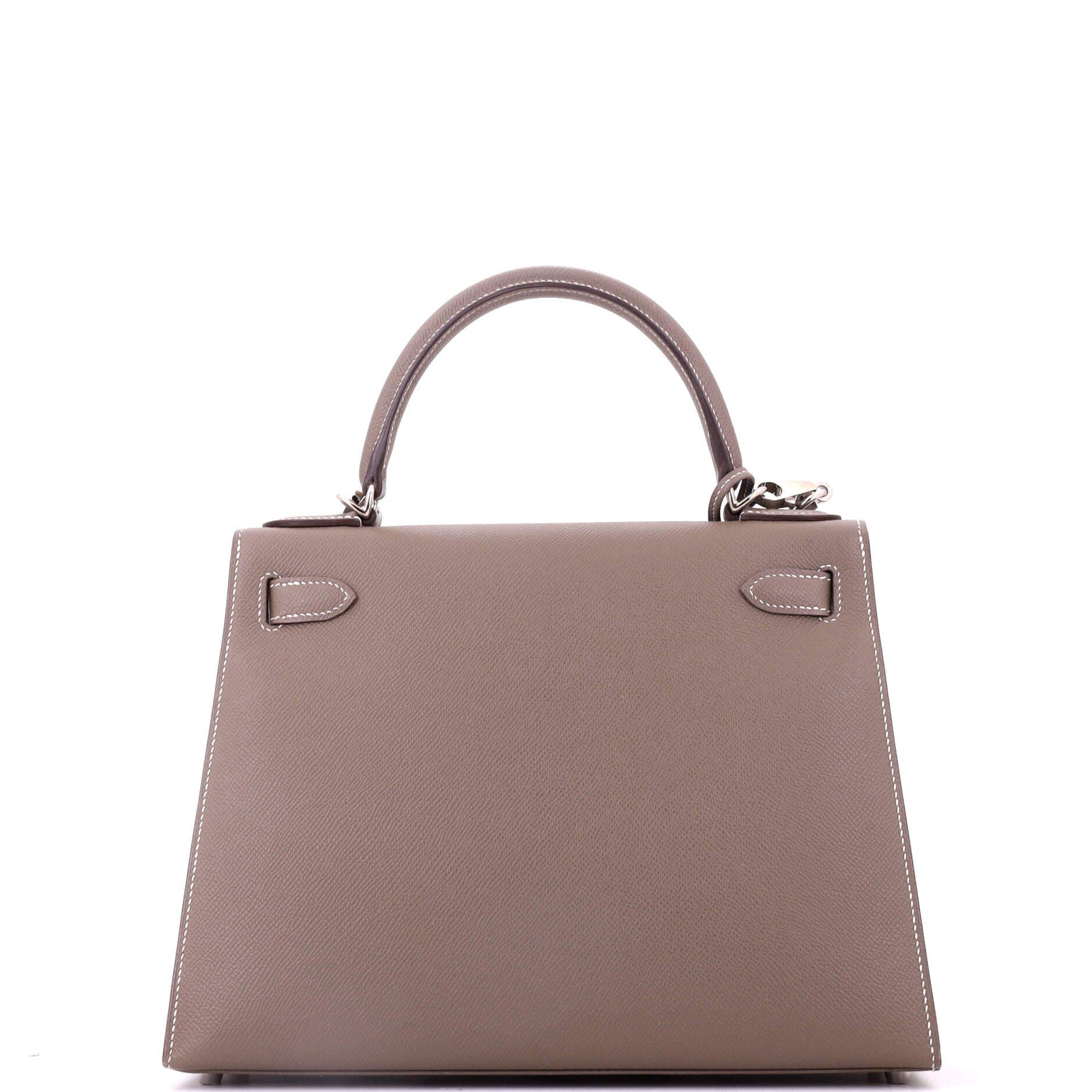 Kelly Handbag Grey Epsom with Palladium Hardware 28, Alternate, color, Grey