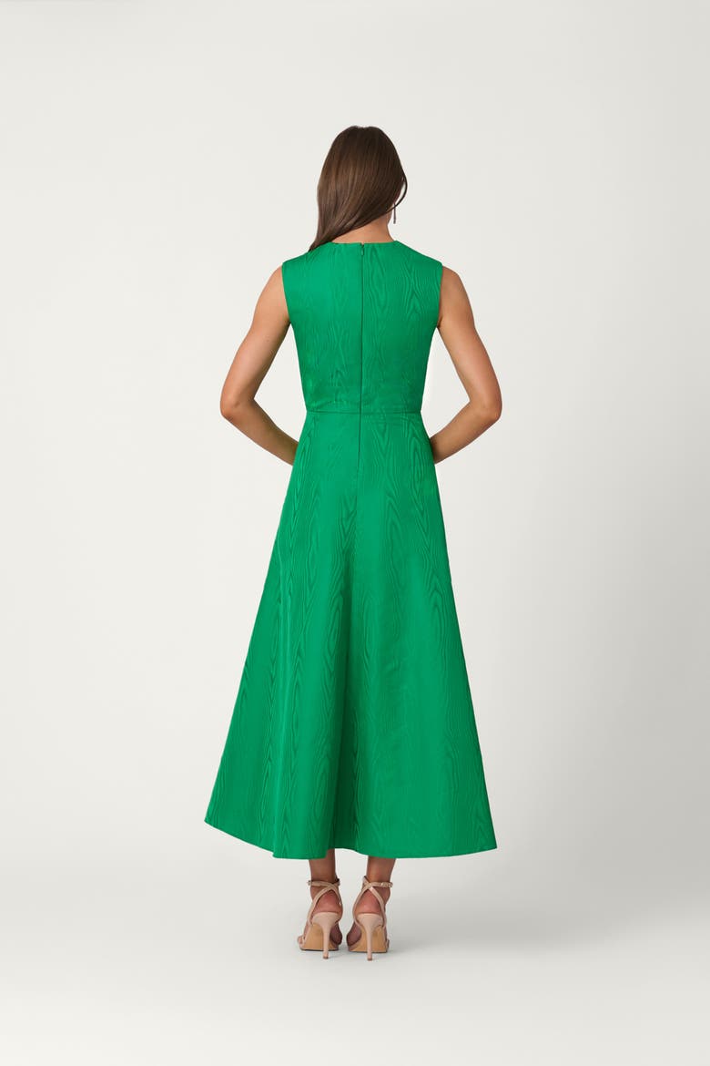 Midnight Moire Gabrielle Dress, Alternate, color, Vibrant Green