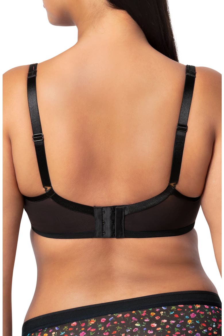 Sheer Mesh Plunge T-Shirt Bra, Alternate, color, MEADOW DREAM