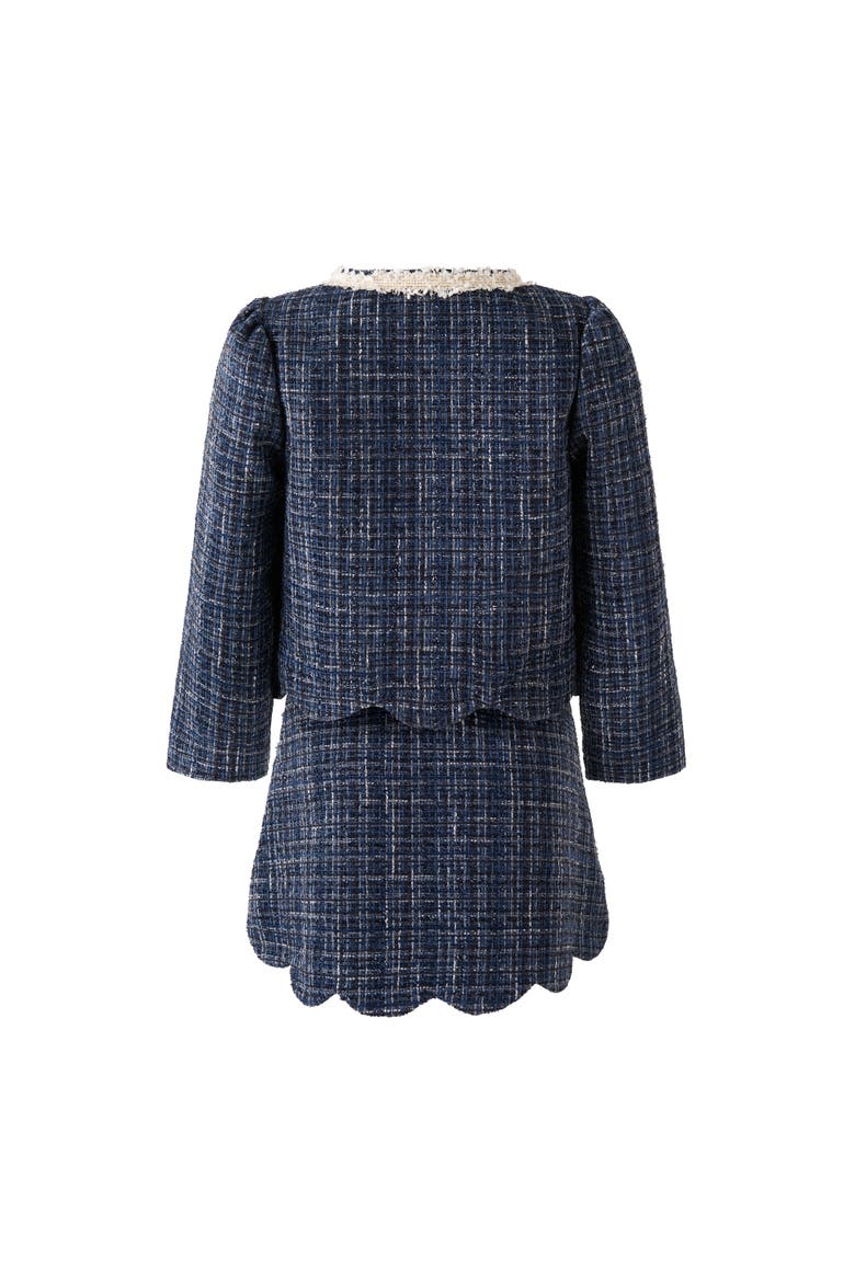 Tweed Skirt Set (Toddler, Little Kid, Big Kid), Alternate, color, Navy