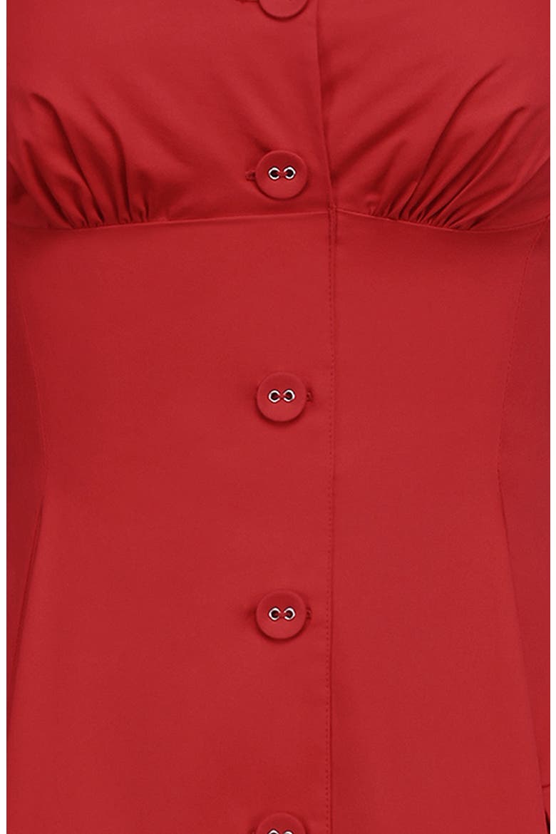 Claudia Halter Midi Dress, Alternate, color, RACING RED