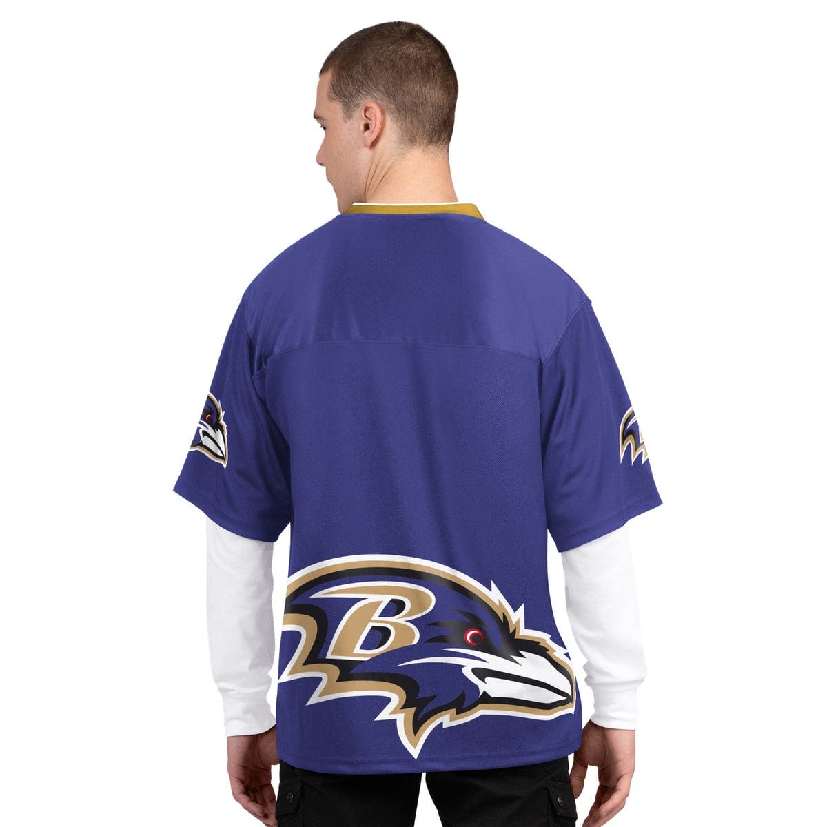 STARTER Men's Starter Purple/White Baltimore Ravens Short Sleeve & Long ...