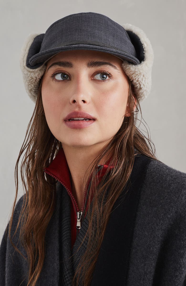 Brunello Cucinelli Baseball Cap with monili, Alternate, color, 