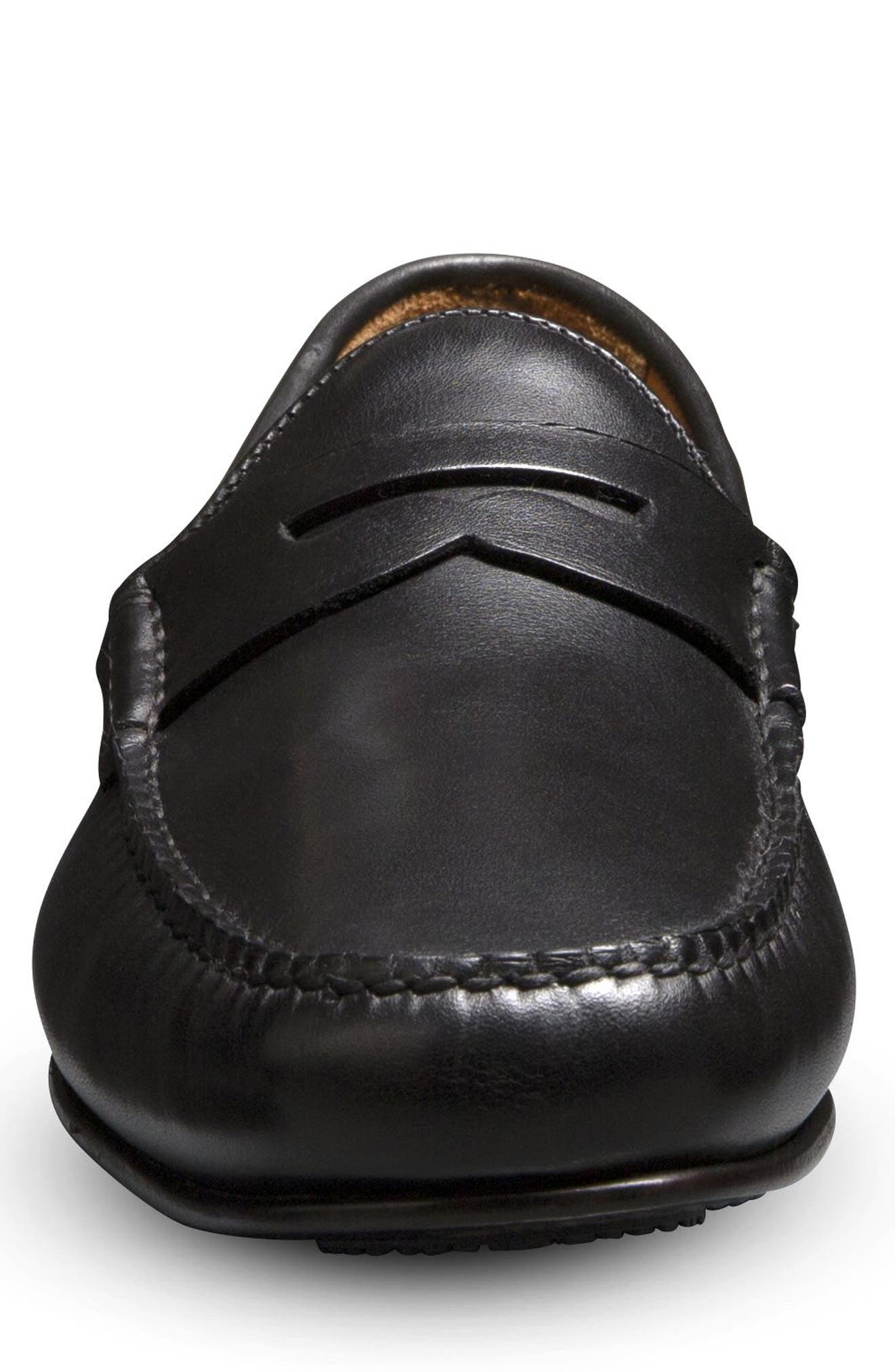 Allen Edmonds Supersport Moc Toe Penny Loafer, Alternate, color, Black