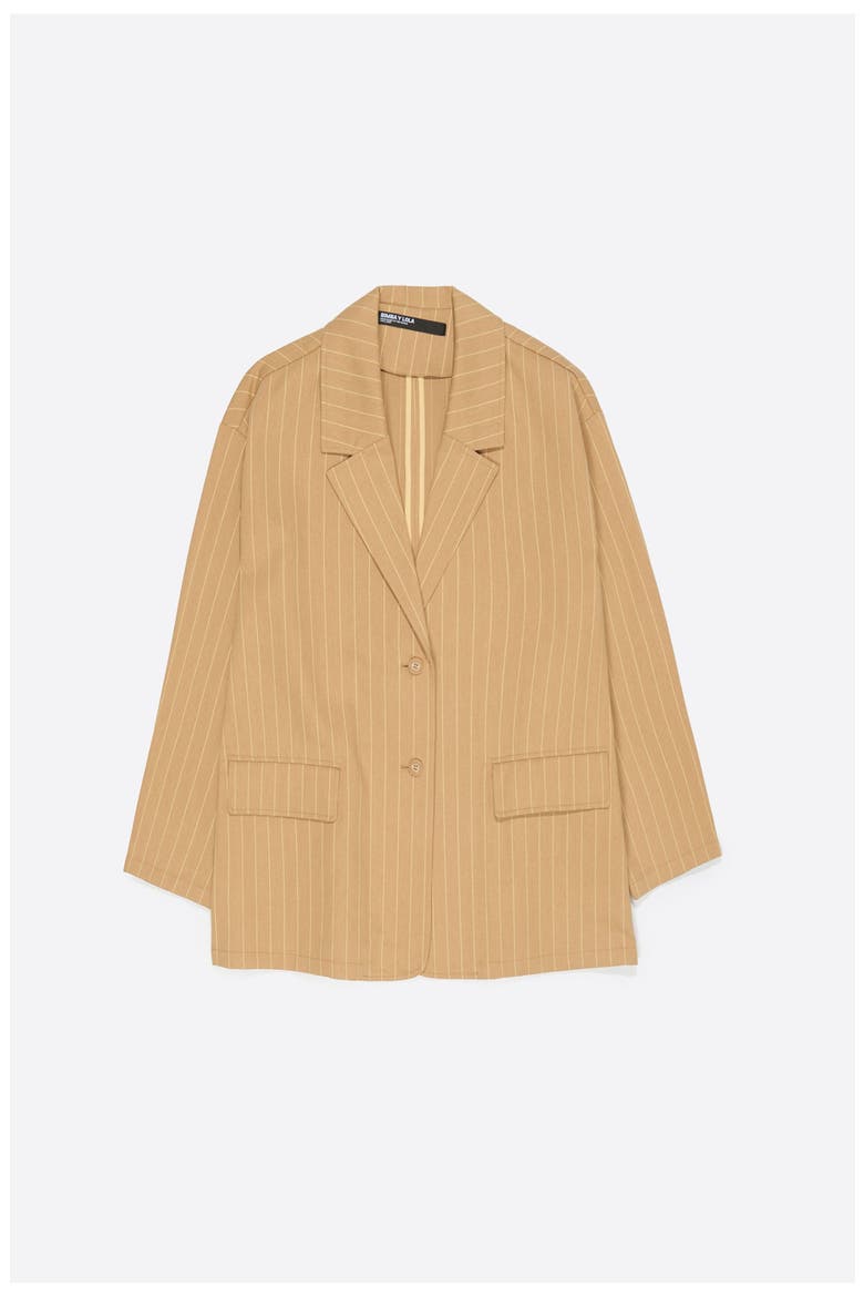 Double-Breasted Tailored Jacket, Alternate, color, OCHRE