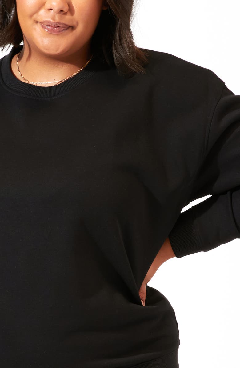 Threads 4 Thought Invincible Organic Cotton Blend Fleece Sweatshirt, Alternate, color, Black