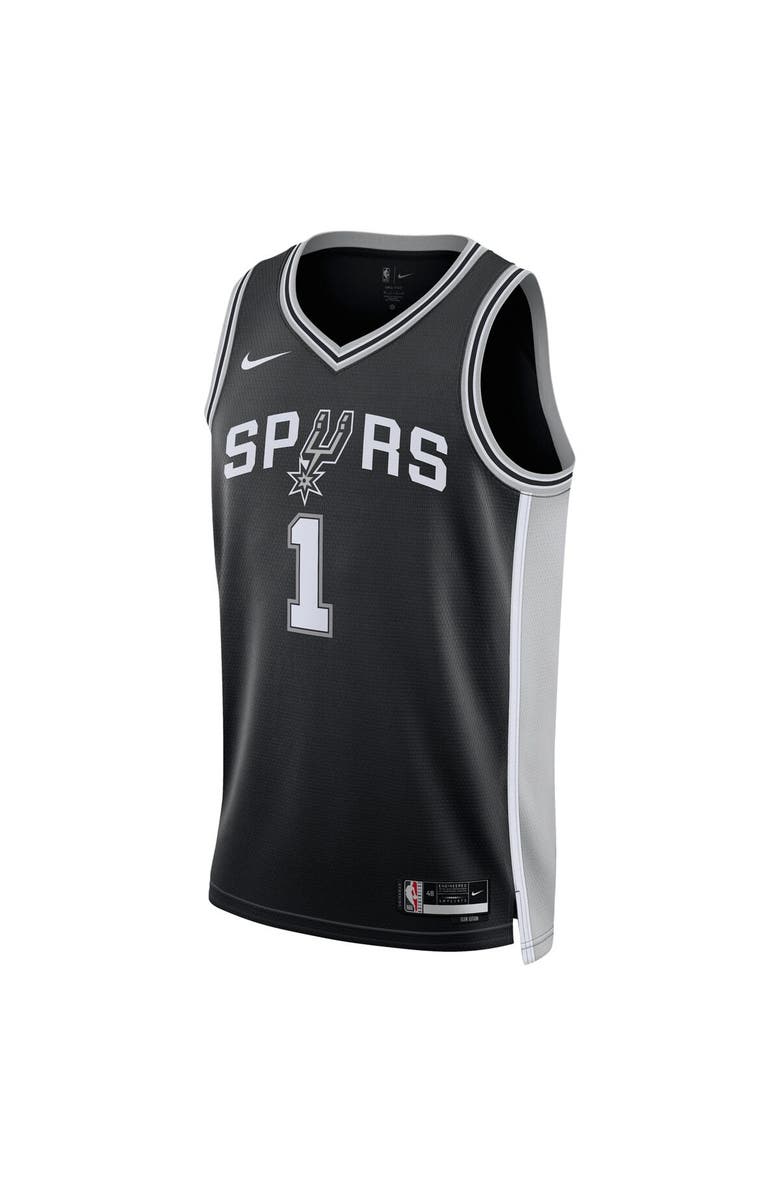 Nike Unisex Nike Victor Wembanyama Black San Antonio Spurs 2023 NBA Draft First Round Pick Swingman Jersey - Icon Edition, Alternate, color, Black