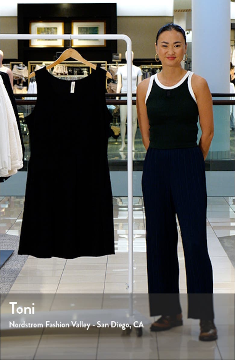 Sleeveless Stretch Fit & Flare Minidress, sales video thumbnail