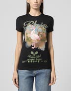 PHILIPP PLEIN Sexy Pure Fit T-Shirt Tennis Club Strass Women