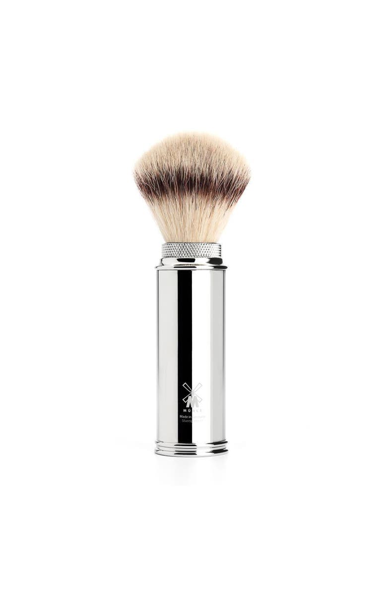 MÜHLE Travel Chrome Silvertip Fiber Travel Shaving Brush, Main, color, Chrome