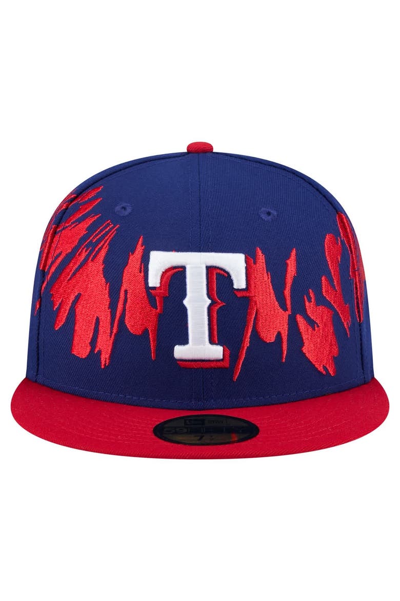 Men's New Era Royal/Red Texas Rangers Retro Pattern 59FIFTY Fitted Hat, Alternate, color, Royal