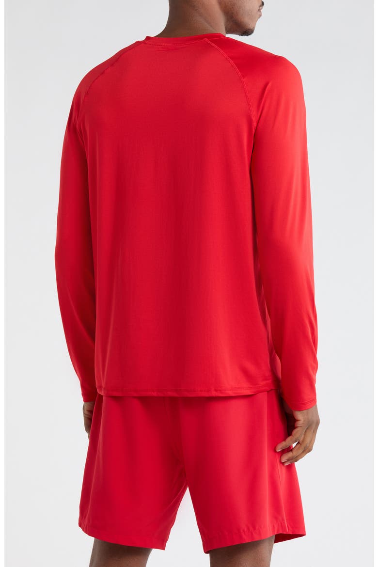 Long Sleeve Rashguard Top, Alternate, color, RED