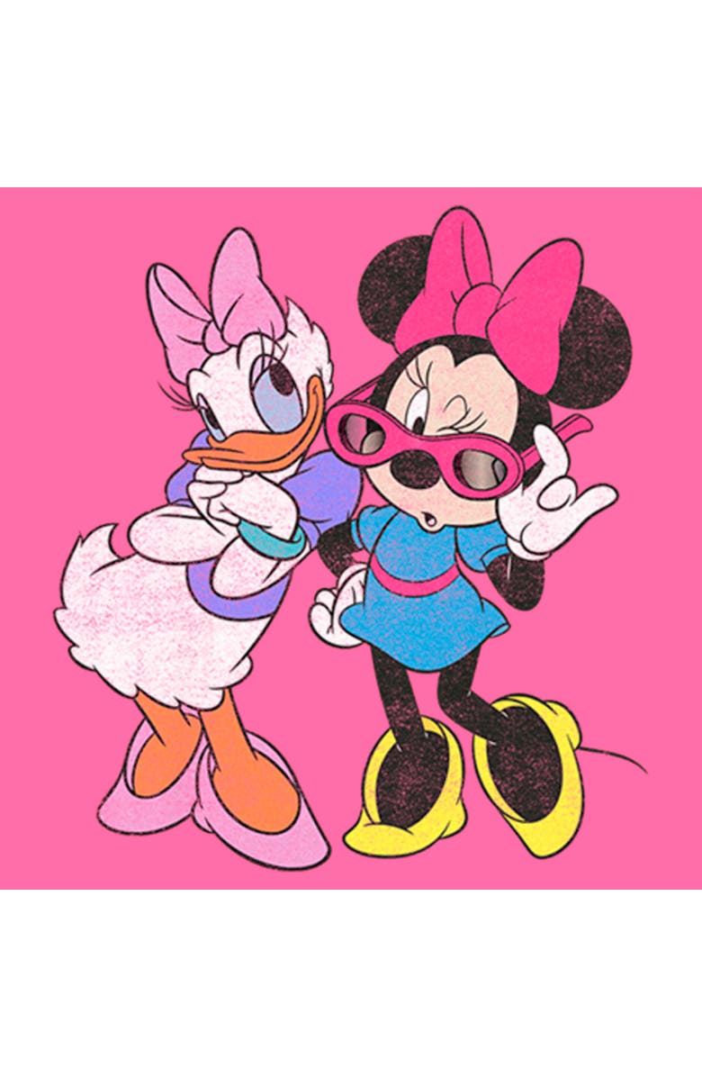 Mickey & Friends Girl's Mickey & Friends Daisy Duck and Minnie Mouse Sunglasses Graphic T-Shirt, Alternate, color, Light Pink