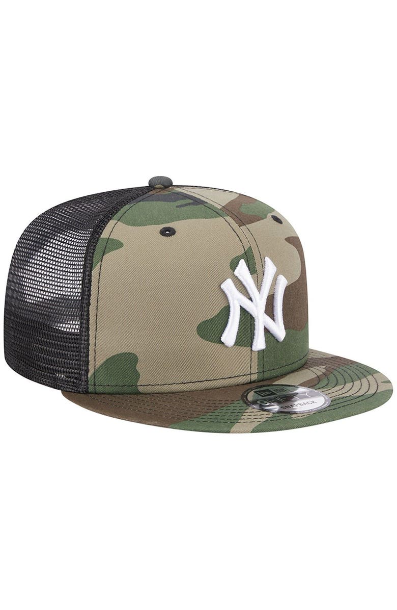 New Era Men's New Era Camo New York Yankees Trucker 9FIFTY Snapback Hat, Alternate, color, 