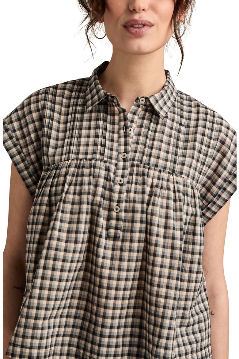 Plaid Short Sleeve Shirt, Alternate, color, BLACK PLAID